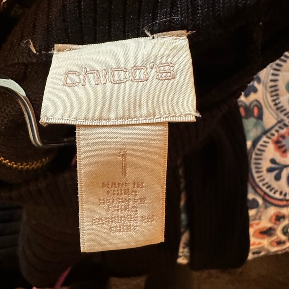 Chico’s Black Cold Shoulder Sweater - Picture 4 of 4